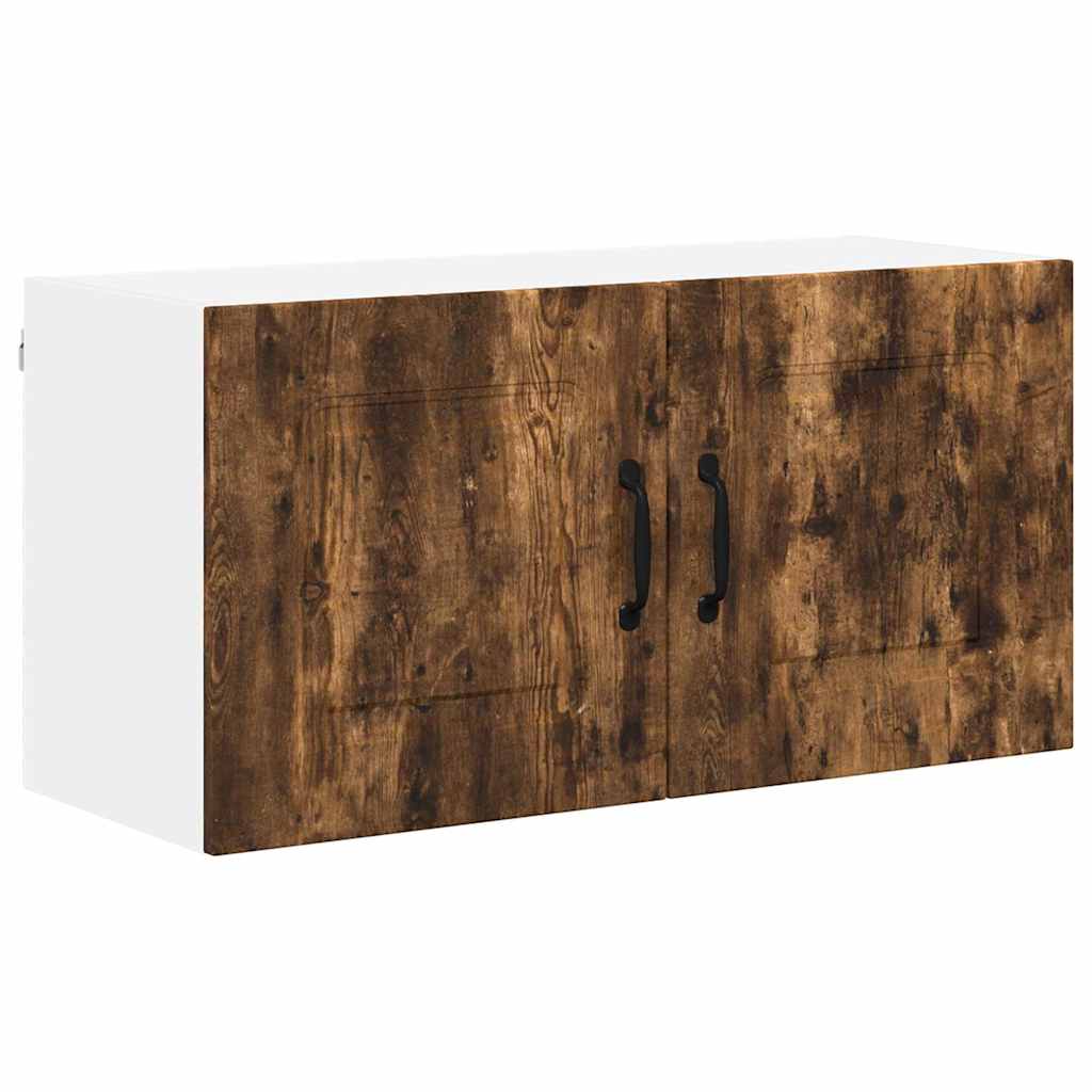 Küchenhängeschrank mit Regal Geräucherte Eiche 80 x 31 x 40 cm
